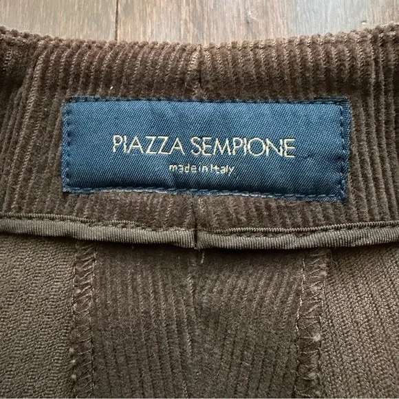 Piazza Sempion Sophia Brown Corduroy Pants Size IT 42 Women’s 6/8 Straight Leg - Picture 6 of 8